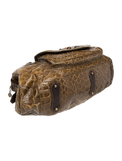 Eric Javits Embossed Leather Shoulder Bag