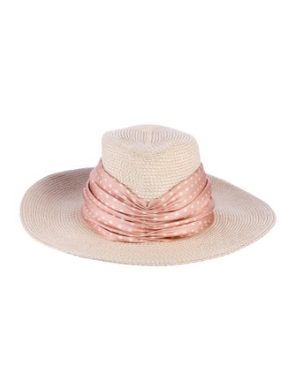 Eric Javits Straw Scarf Embellished Sun Hat
