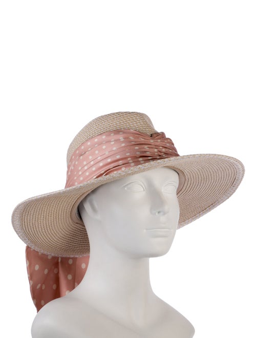 Eric Javits Straw Scarf Embellished Sun Hat