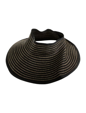 Eric Javits Black and Gold Sun Visor