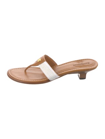 Eric Javits Leather Slides