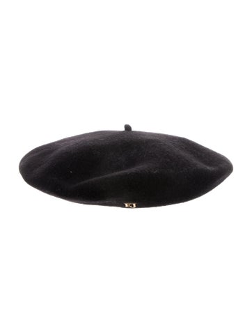 Pre-owned Eric Javits Wool Beret W/tags In Black