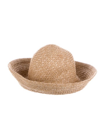 Pre-owned Eric Javits Straw Wide Brim Hat In Neutral