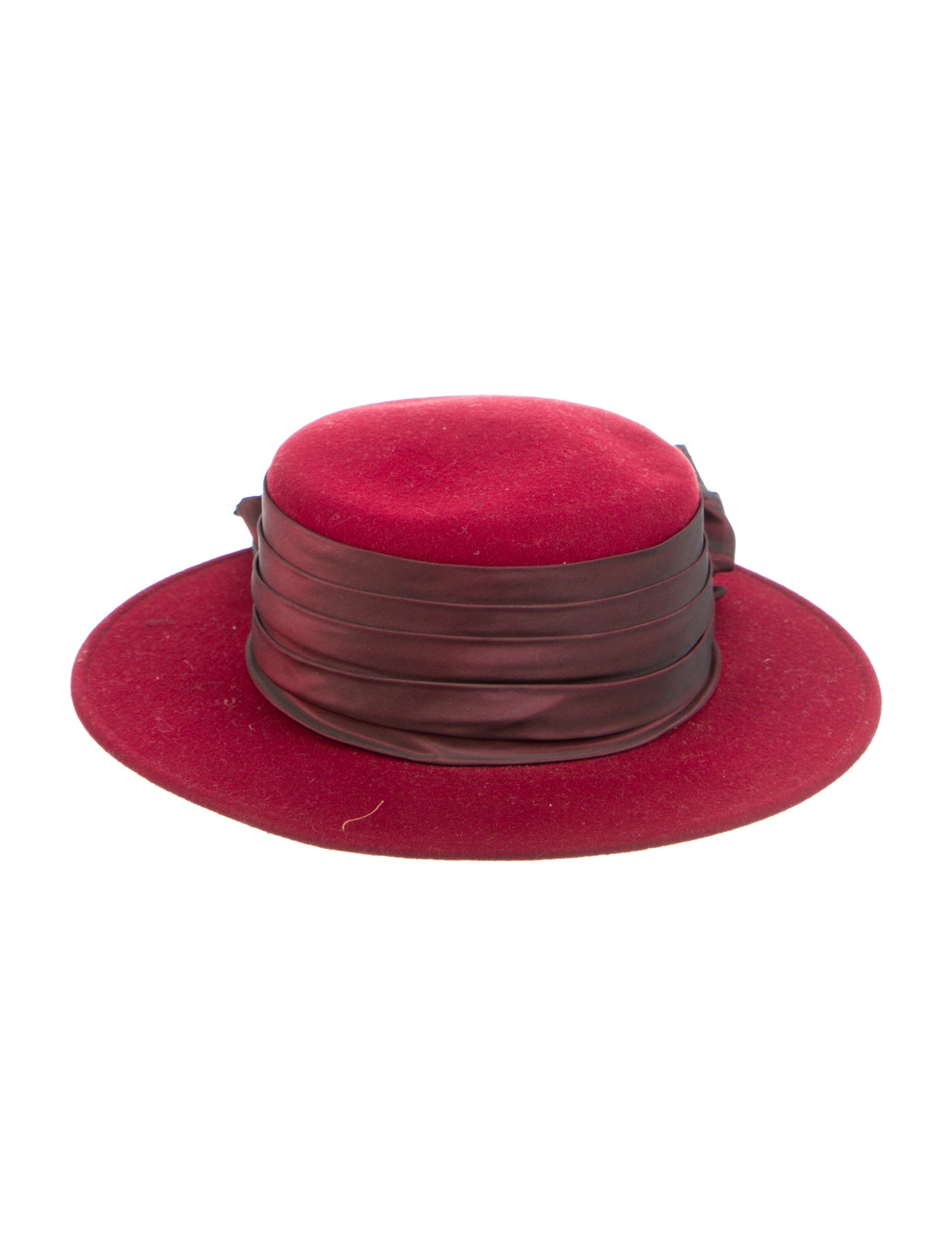 Eric Javits Solid Wool Boater Hat