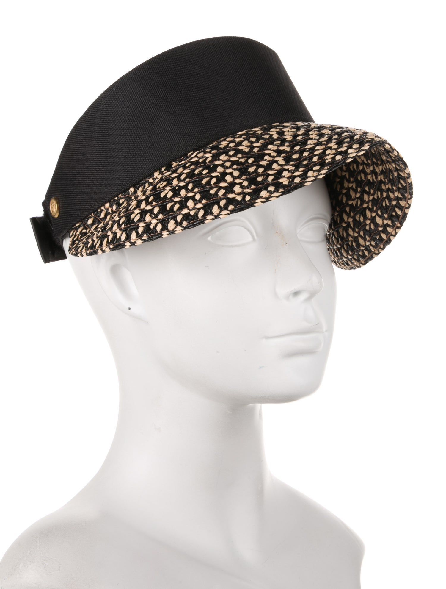 Eric Javits Pattern Print Straw Sun Visor Hat