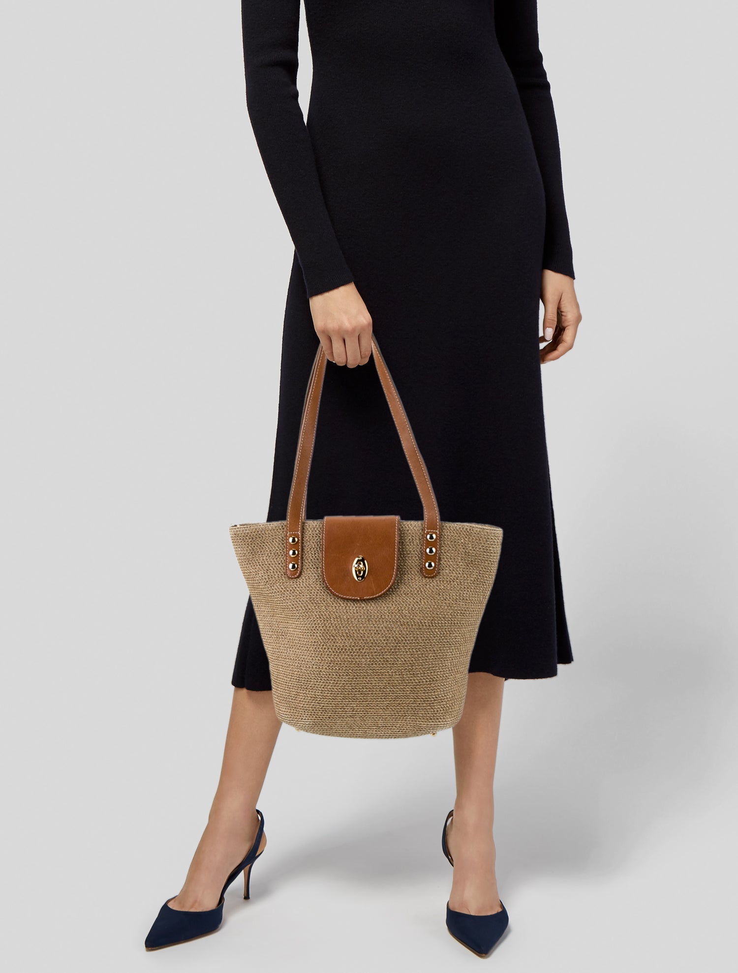 Eric Javits Straw Top Handle Bag