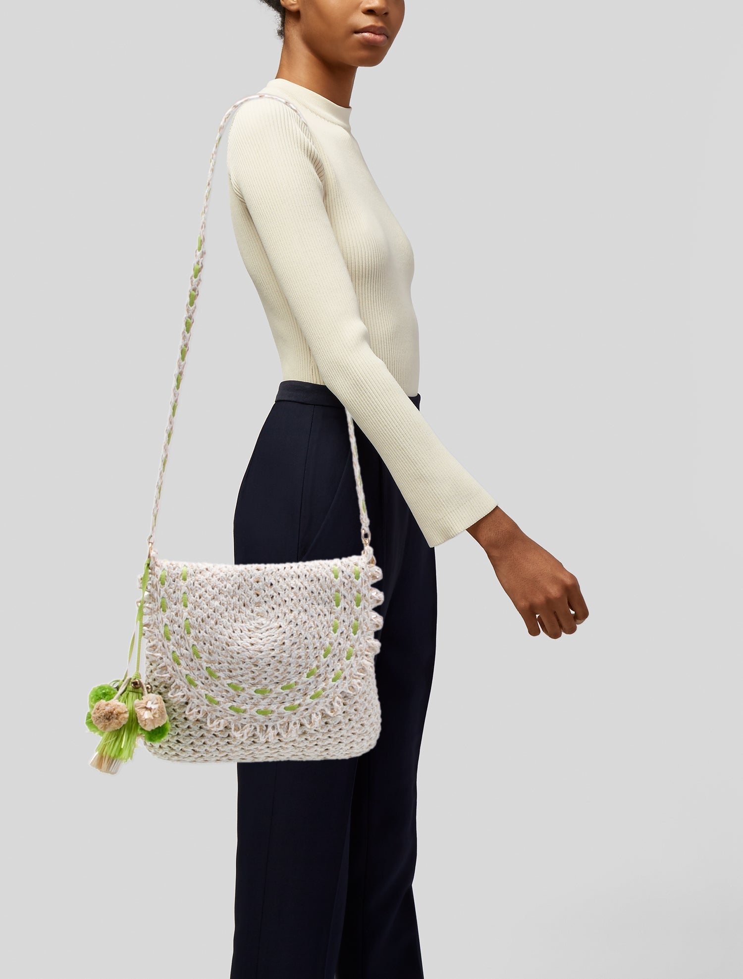 Eric Javits Straw Crossbody Bag