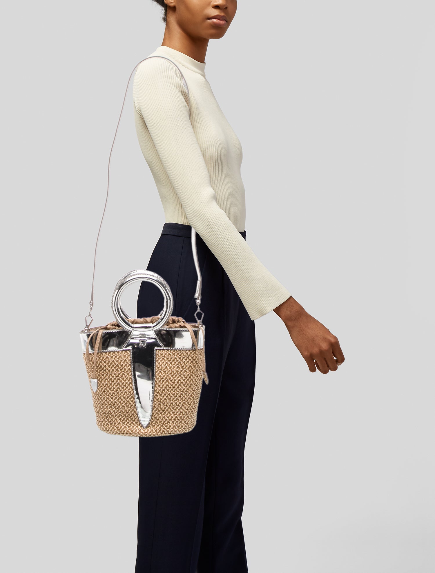 Eric Javits Raffia Top Handle Bag