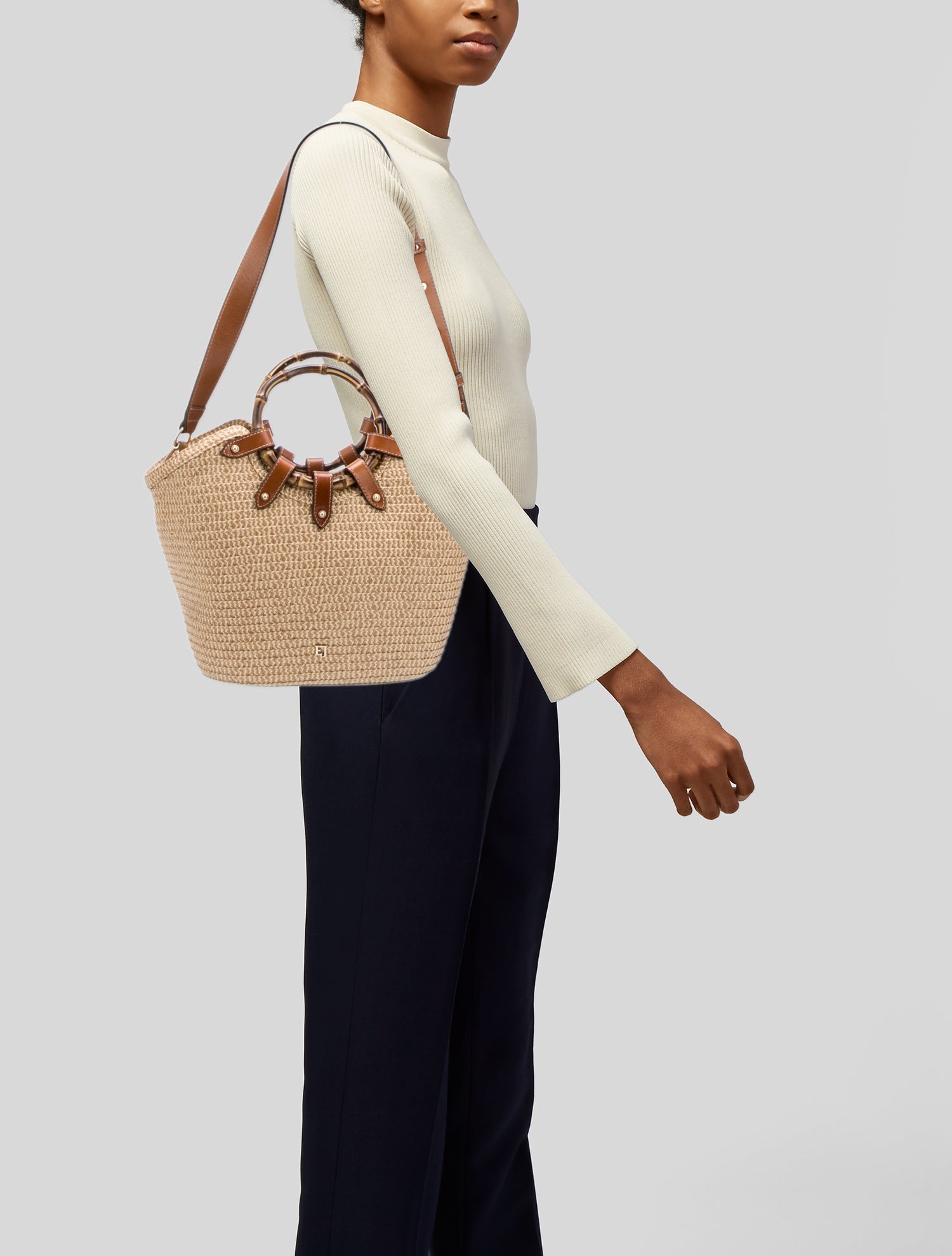 Eric Javits Raffia Top Handle Bag