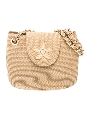 Pre-owned Eric Javits Raffia Shoulder Bag In Brown