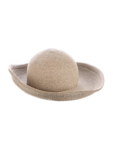 Pre-owned Eric Javits Wide Brim Sun Hat In Neutral