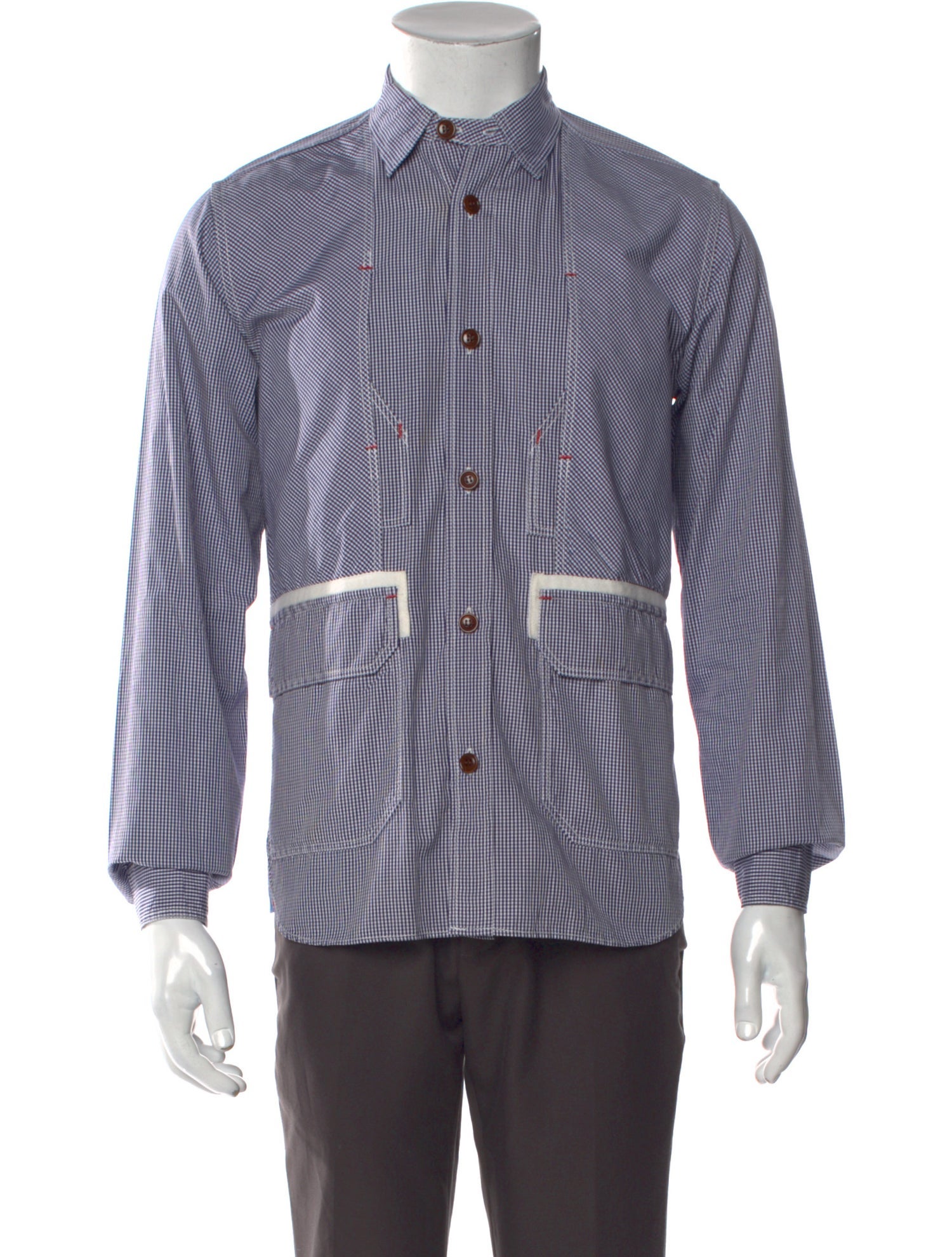 eYe Junya Watanabe Comme des Garçons MAN Plaid Print Long Sleeve Shirt