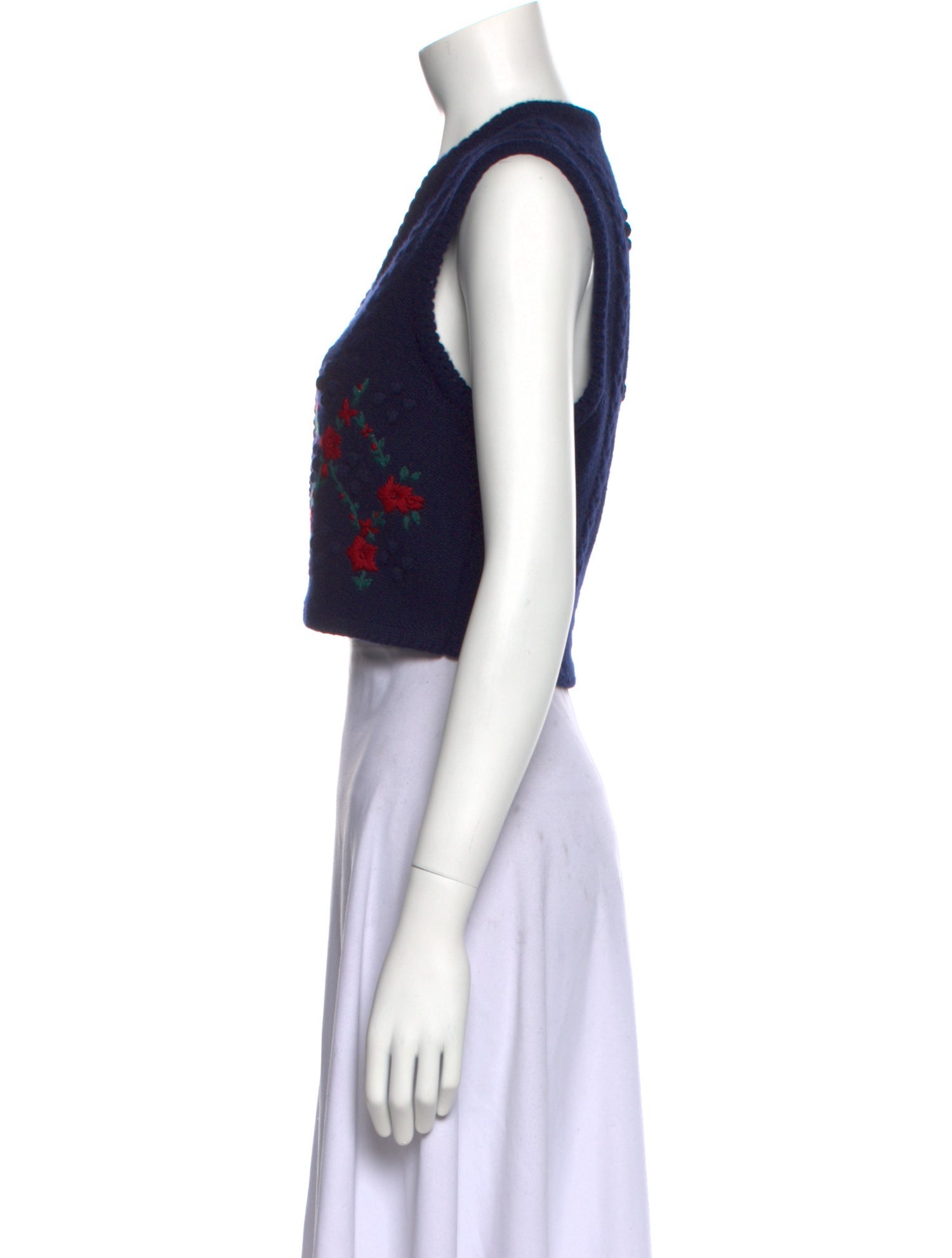 EENK Printed V-Neck Crop Top