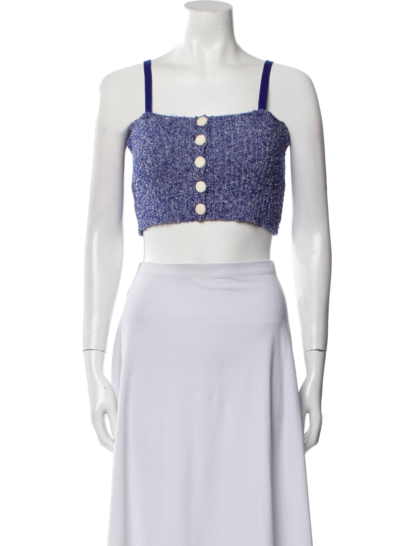 EENK Square Neckline Sleeveless Crop Top