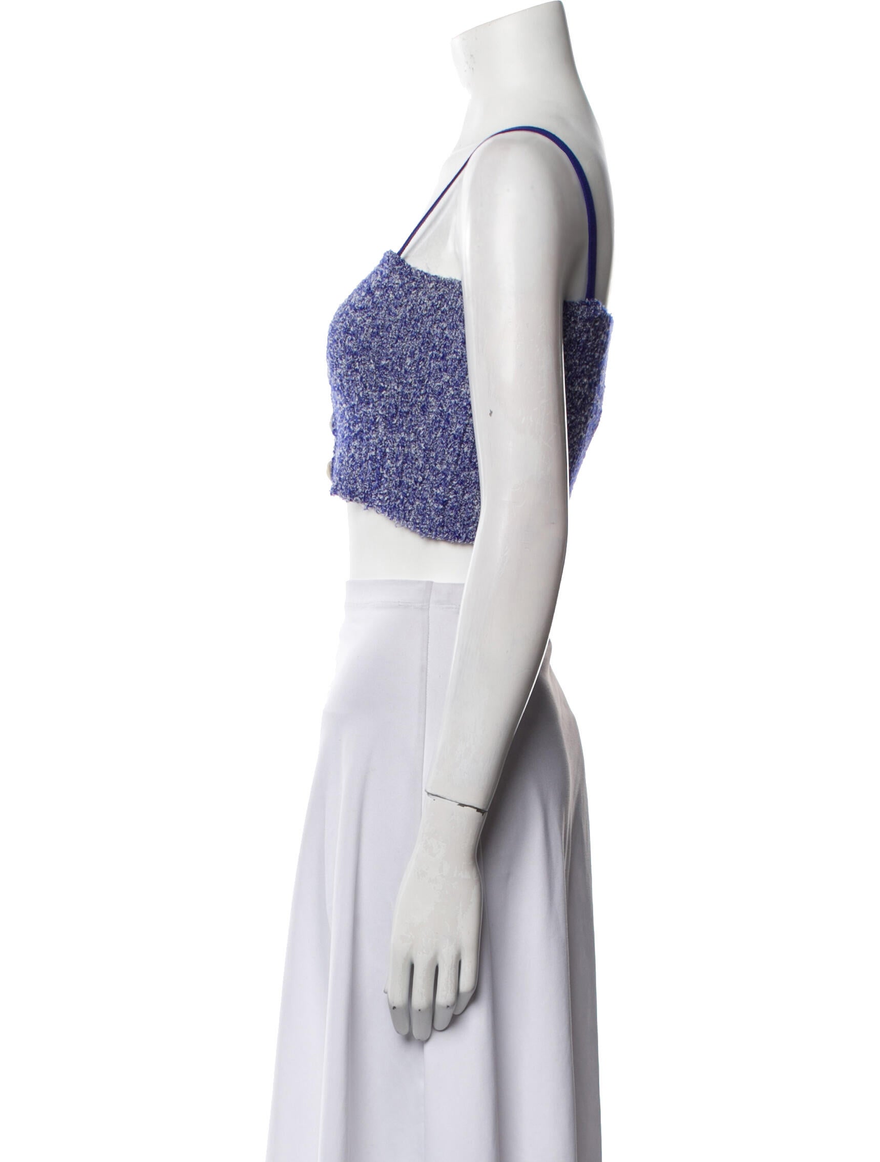 EENK Square Neckline Sleeveless Crop Top