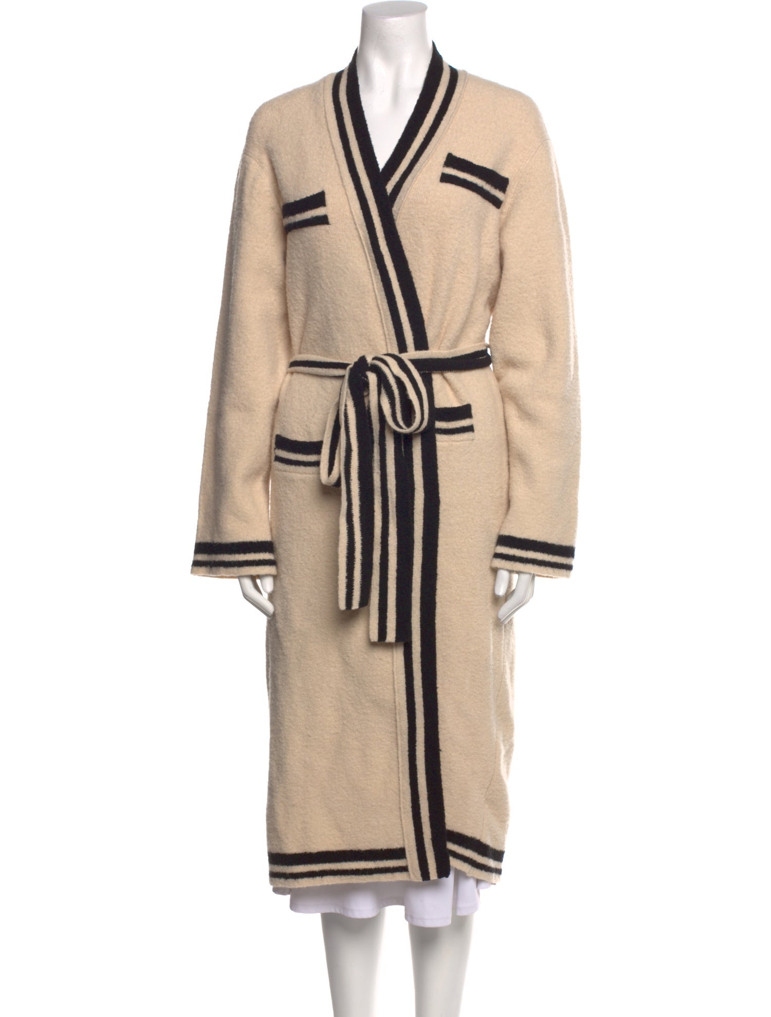 EENK Striped V-Neck Sweater