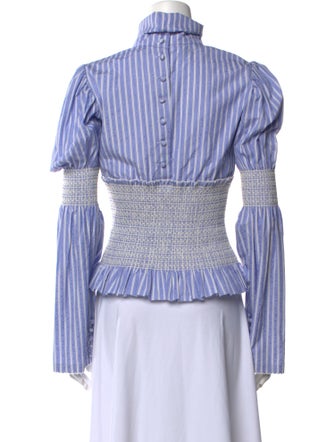 EENK Striped Mock Neck Crop Top