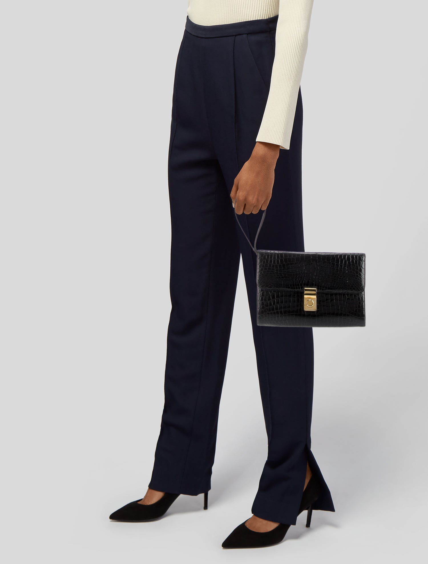 Eileen Kramer Alligator Clutch