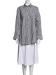 Eleanor Leftwich Striped Long Sleeve Button-Up Top