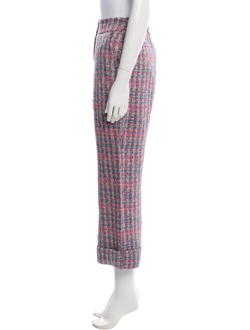 Eleanor Leftwich Plaid Print Wide Leg Pants