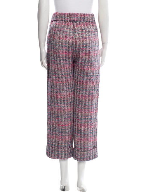 Eleanor Leftwich Plaid Print Wide Leg Pants