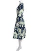 Eleanor Leftwich Floral Print Midi Length Dress