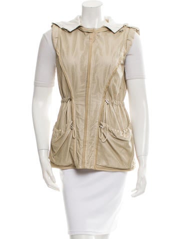 Elie Tahari Laser Cut Leather Vest