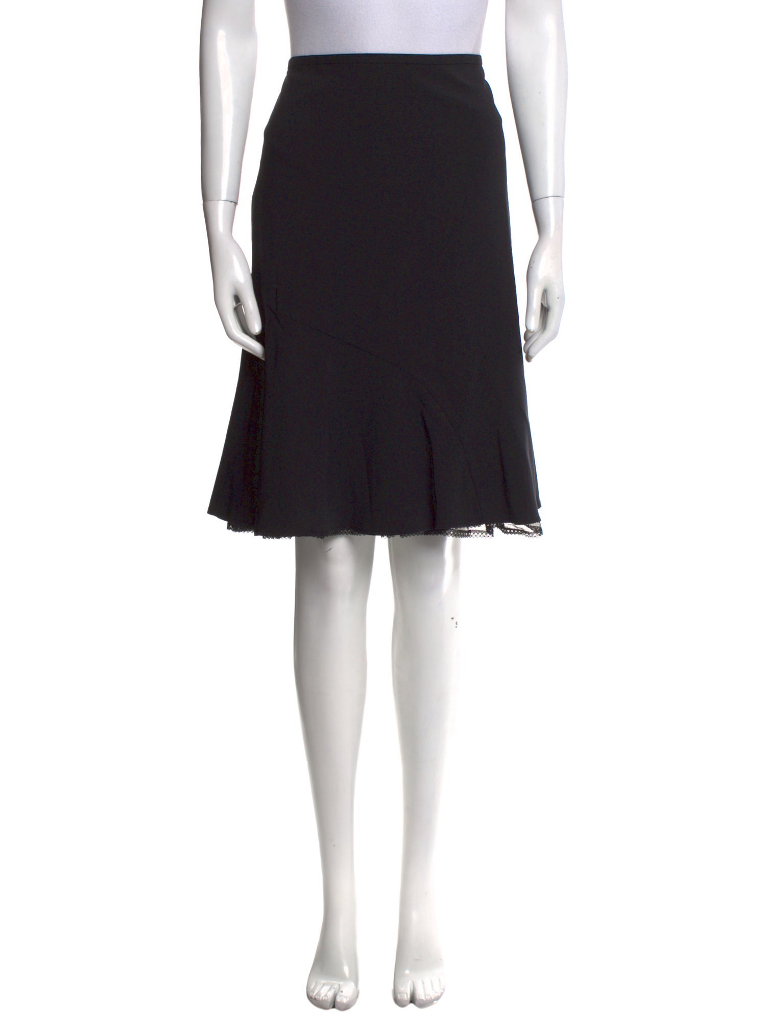 Elie Tahari Lace Trim Embellishment Knee-Length Skirt