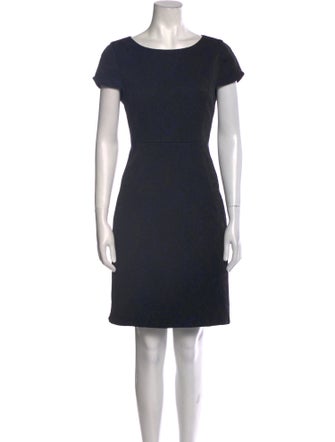 Elie Tahari Bateau Neckline Knee-Length Dress