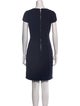 Elie Tahari Bateau Neckline Knee-Length Dress