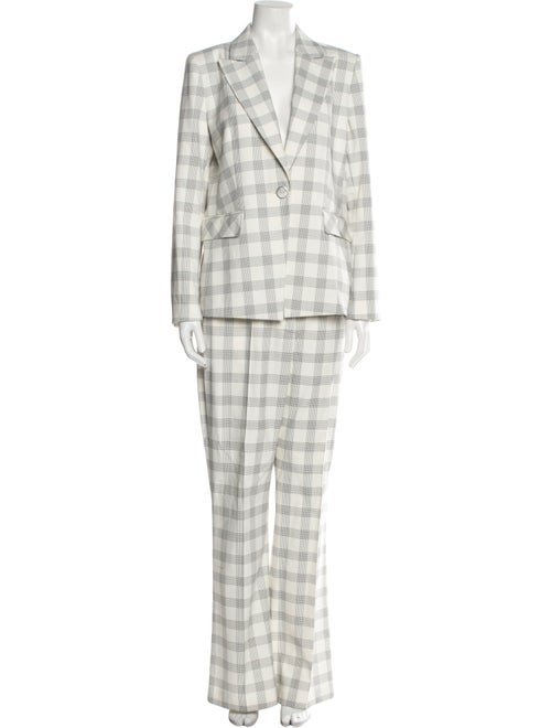 Elie Tahari Plaid Print Pant Set