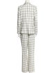 Elie Tahari Plaid Print Pant Set