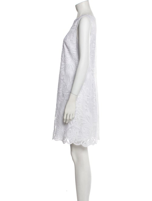 Elie Tahari Bateau Neckline Mini Dress