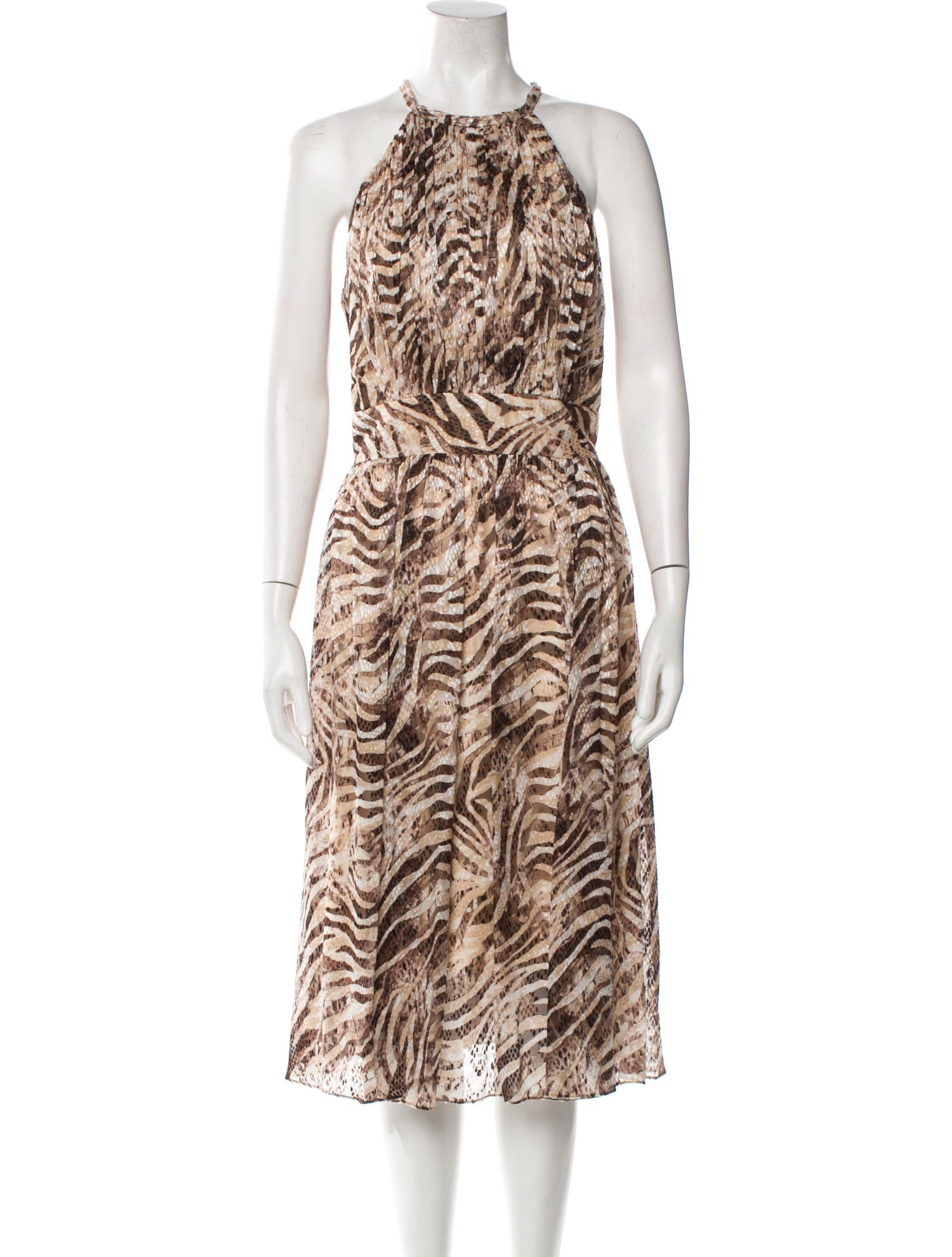 Elie Tahari Animal Print Midi Length Dress w/ Tags