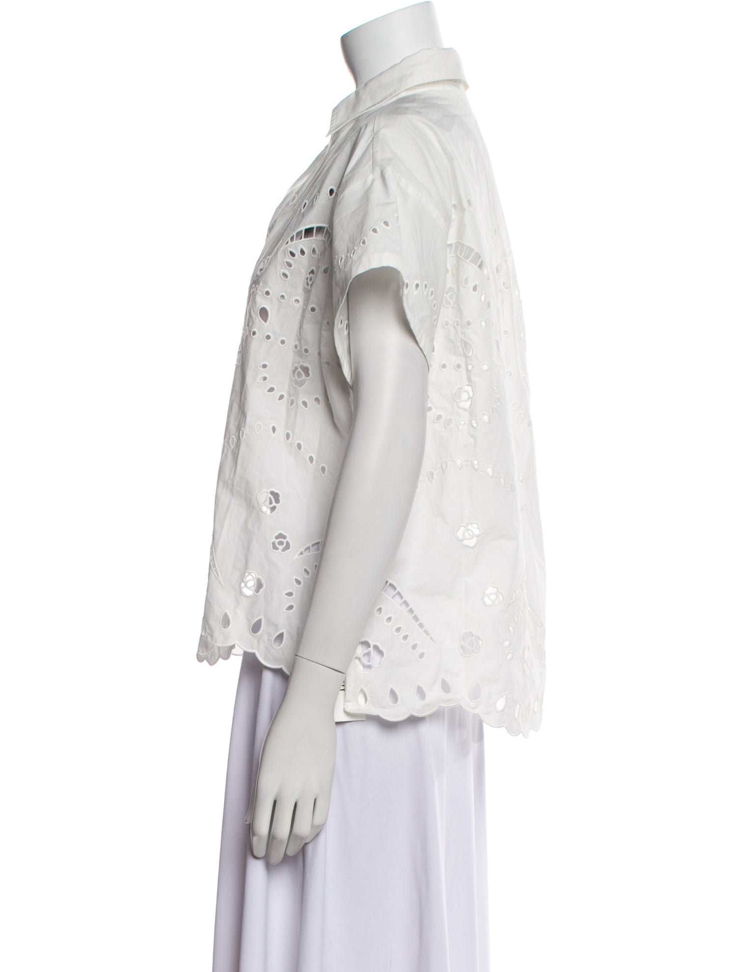 Elie Tahari Short Sleeve Button-Up Top w/ Tags