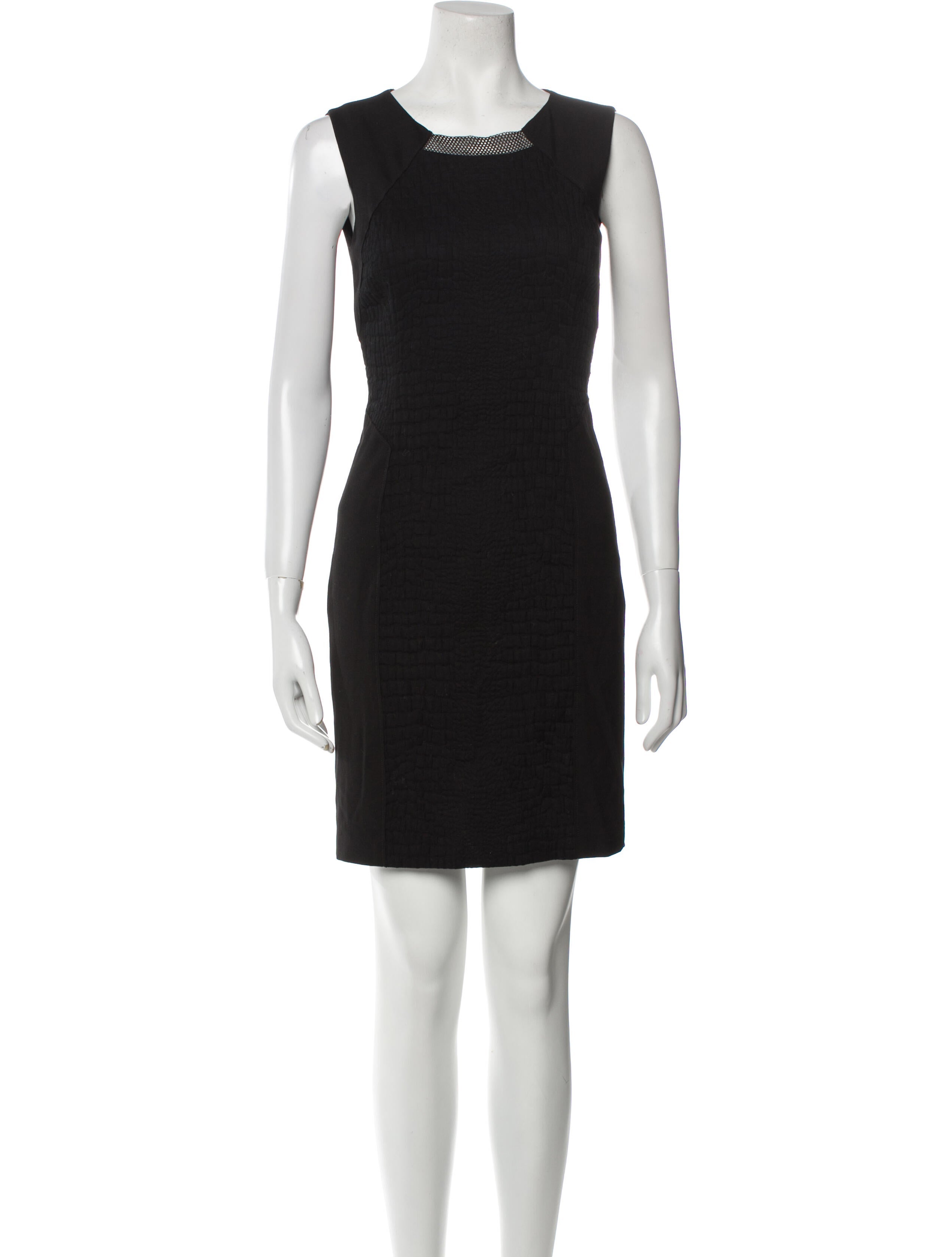 Elie Tahari Scoop Neck Mini Dress