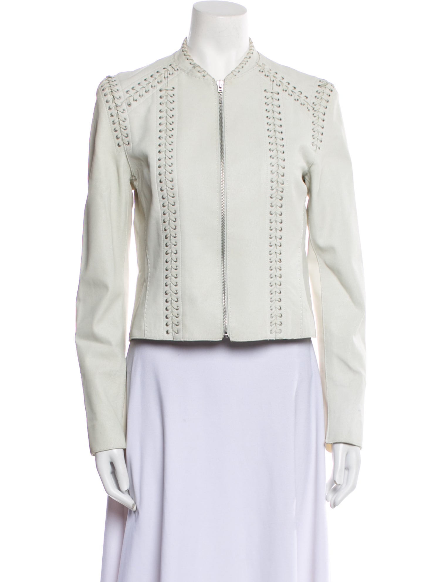 Elie Tahari Leather Evening Jacket