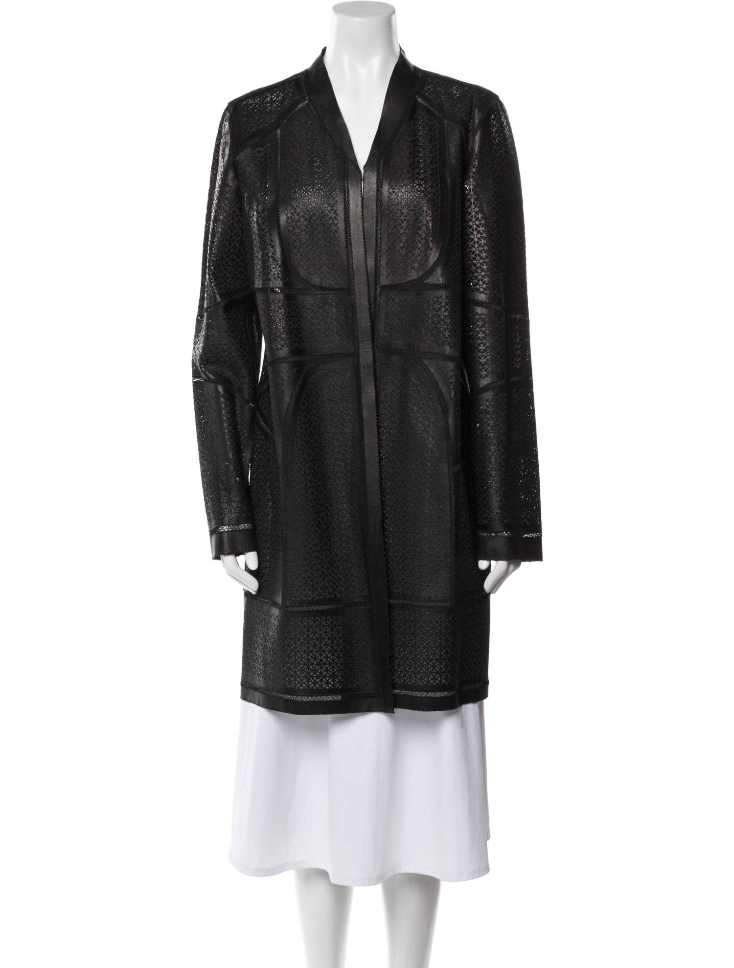 Elie Tahari Leather Coat