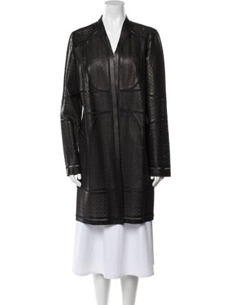 Elie Tahari Leather Coat