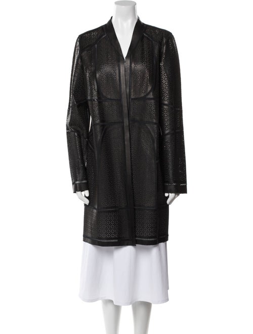 Elie Tahari Leather Coat