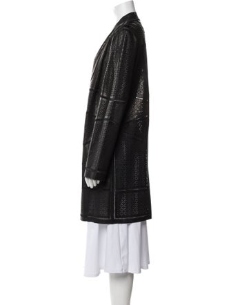 Elie Tahari Leather Coat