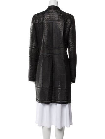 Elie Tahari Leather Coat