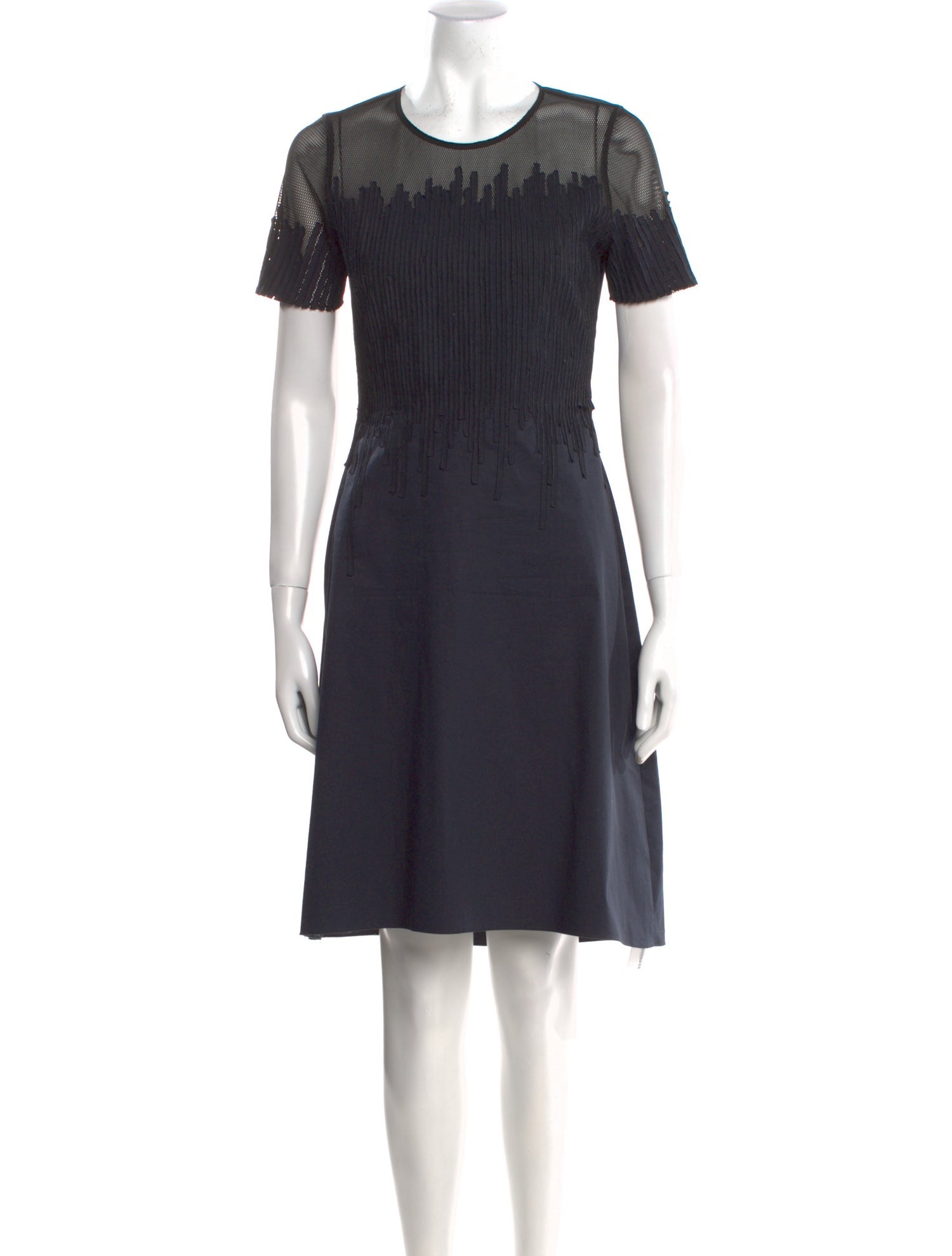 Elie Tahari Crew Neck Knee-Length Dress