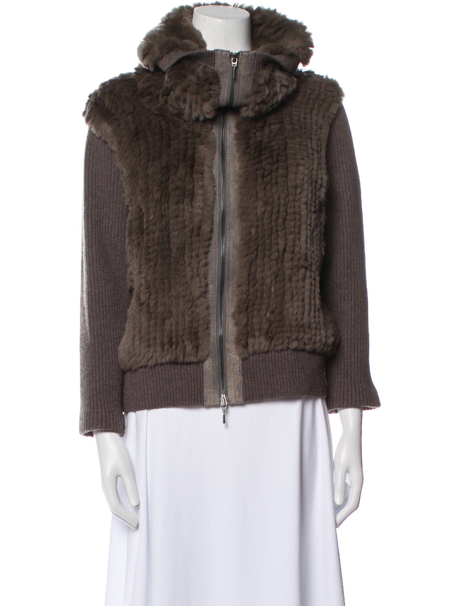 Elie Tahari Angora Fur Jacket