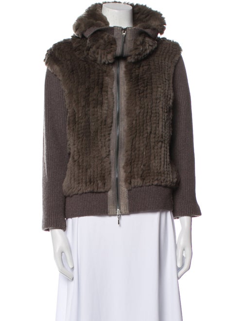 Elie Tahari Angora Fur Jacket