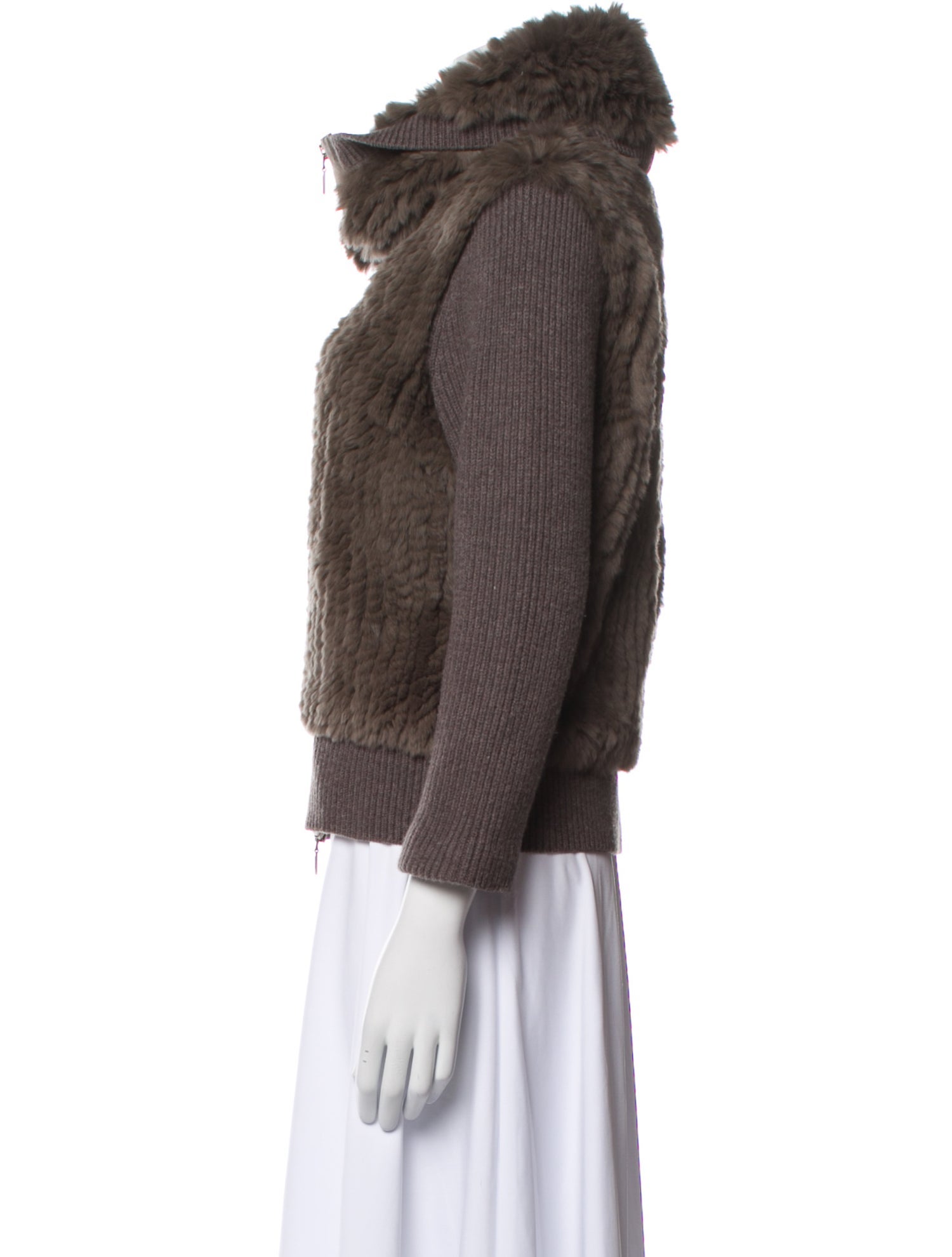Elie Tahari Angora Fur Jacket