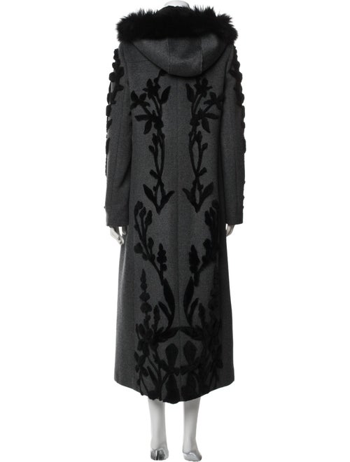 Elie Tahari Wool Faux Fur Coat