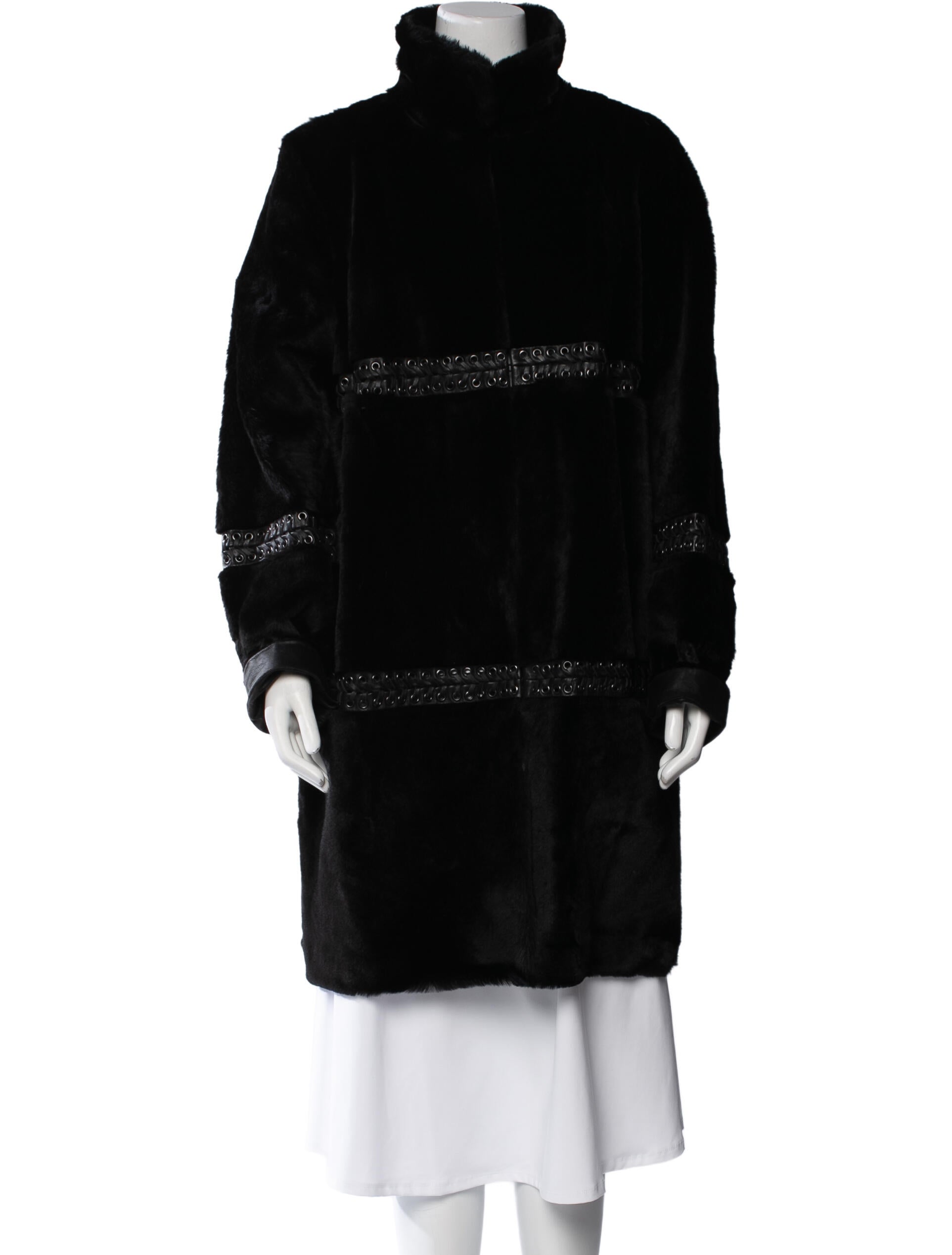 Elie Tahari Shearling Fur Coat