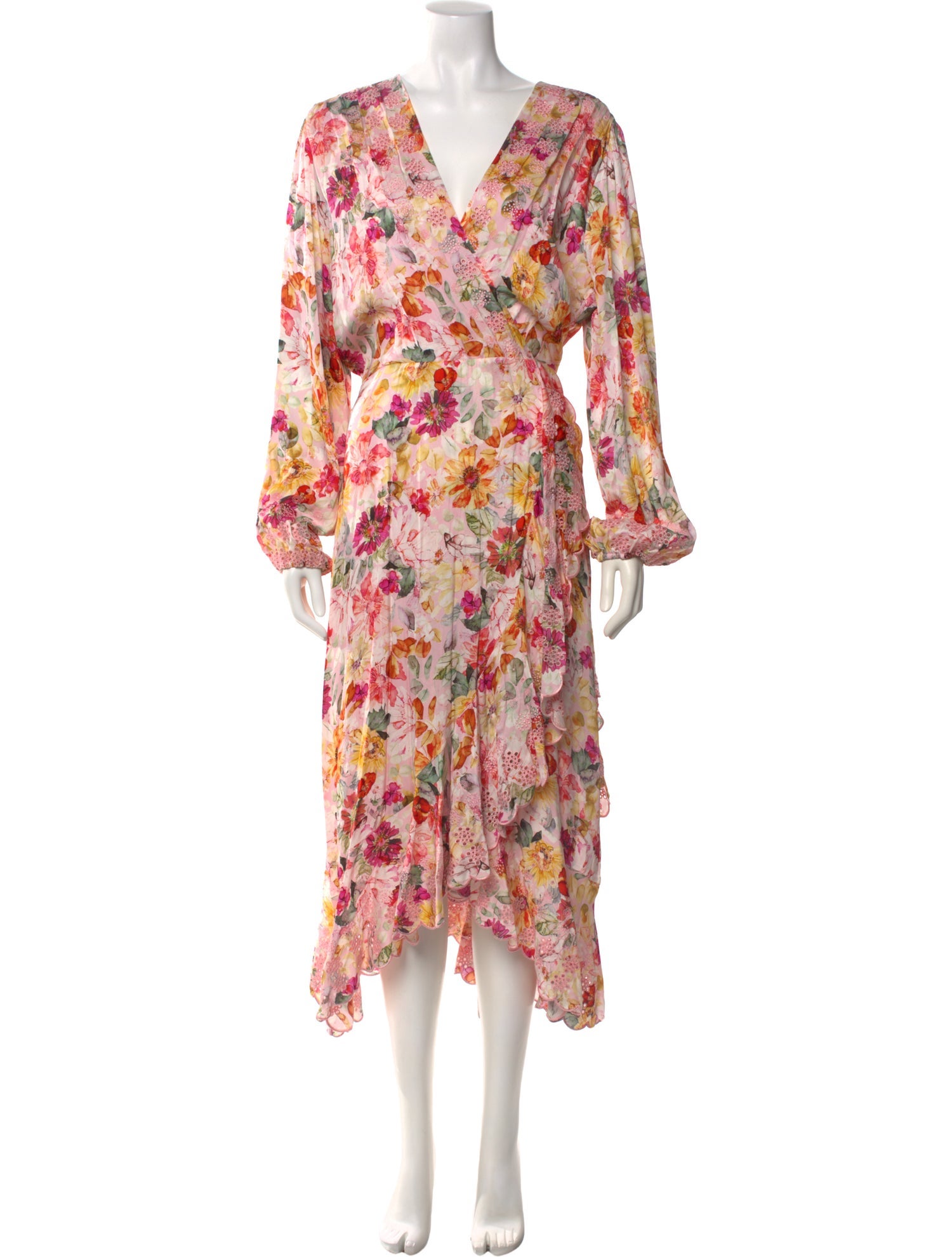 Floral Print Midi Length Dress w/ Tags