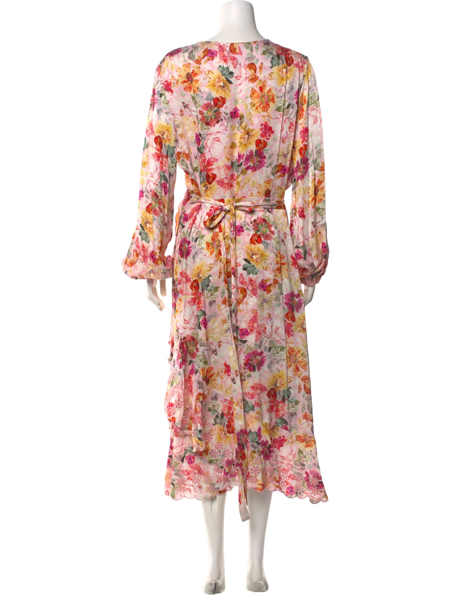 Elie Tahari Floral Print Midi Length Dress w/ Tags - Pink Dresses, Clothing  - WEL36645 | The RealReal